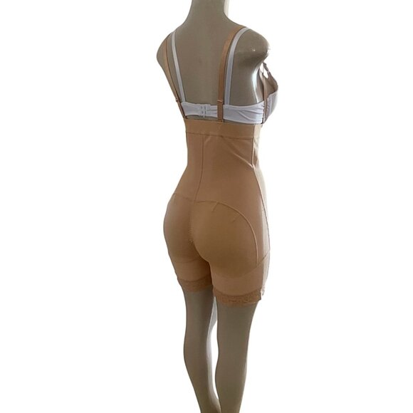 Women's Tummy Control Faja Lace Trim Butt Lifter Postoperative Full Body Shaper - Picture 3 of 9